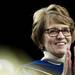 Michigan President Mary Sue Coleman applauds the class of 2012 at the graduation ceremony on Saturday. Daniel Brenner I AnnArbor.com